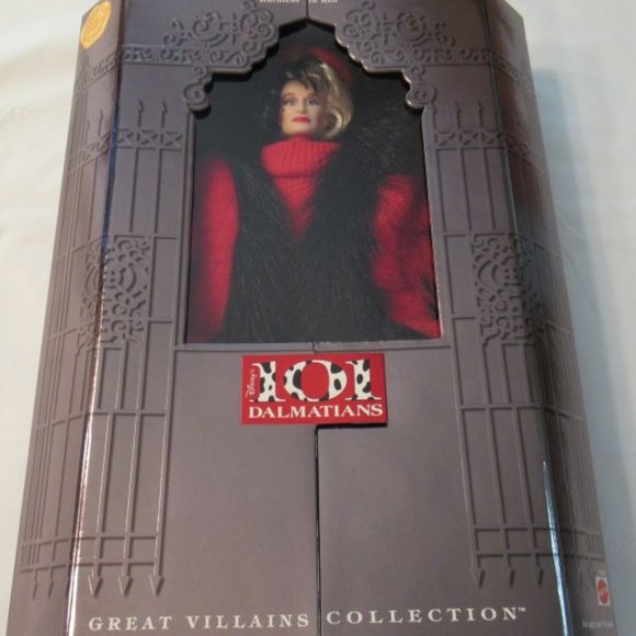 1997 Mattel CRUELLA DeVIL BARBIE Doll Ruthless In Red (Second In Series) MIB - Picture 1 of 7